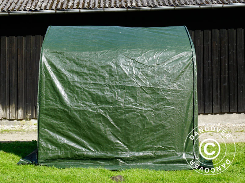 Oppbevaringstelt PRO 2x2x2m PE, med underlag, Grønn/grå - Image 6