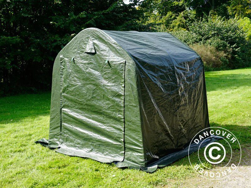 Oppbevaringstelt PRO 2x2x2m PE, med underlag, Grønn/grå - Image 8