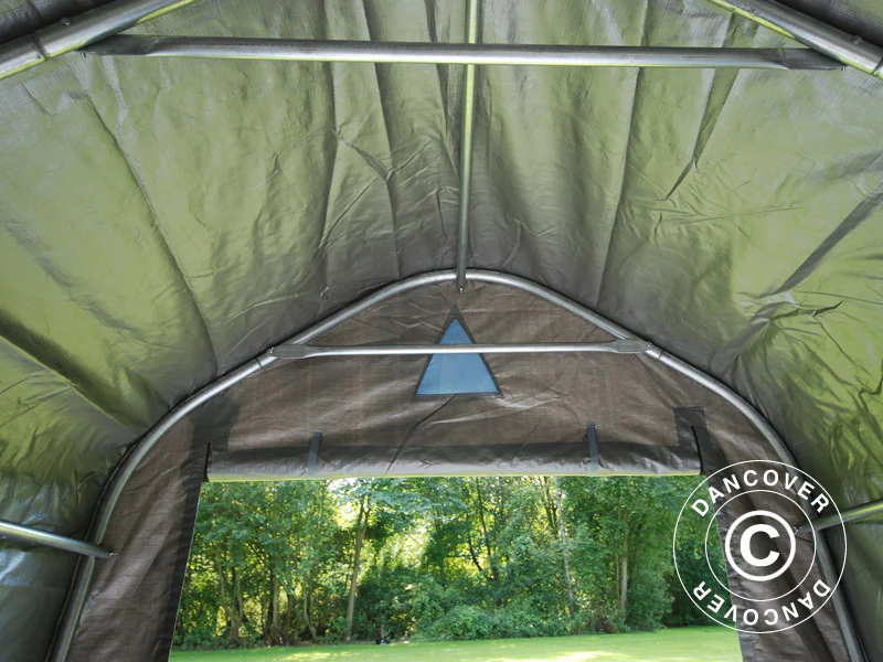 Oppbevaringstelt PRO 2x3x2m PE, med underlag, Grå - Image 9