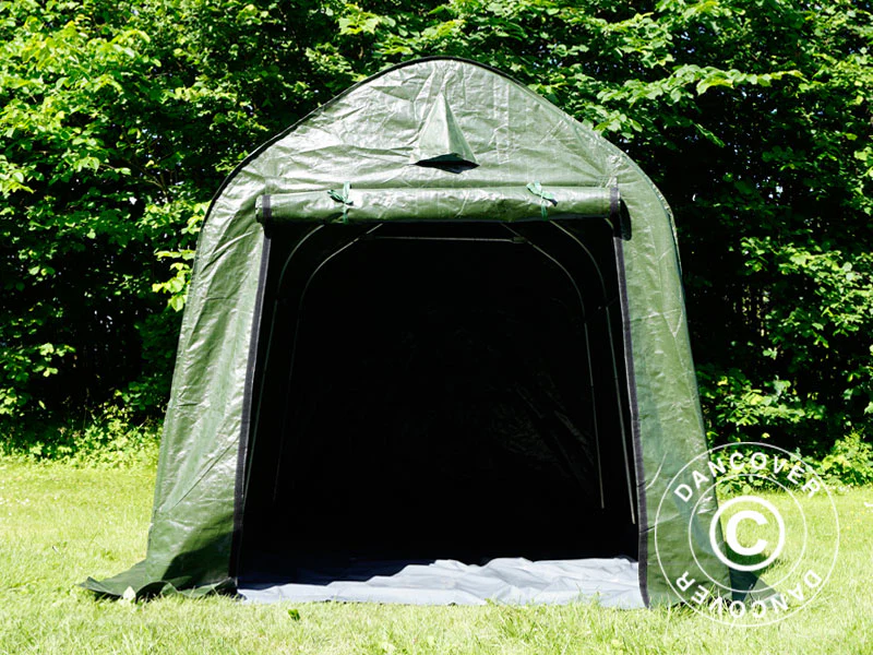 Oppbevaringstelt PRO 2x3x2m PE, med underlag, Grønn/Grå - Image 2