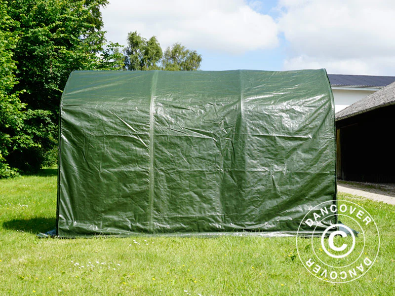 Oppbevaringstelt PRO 2x3x2m PE, med underlag, Grønn/Grå - Image 3