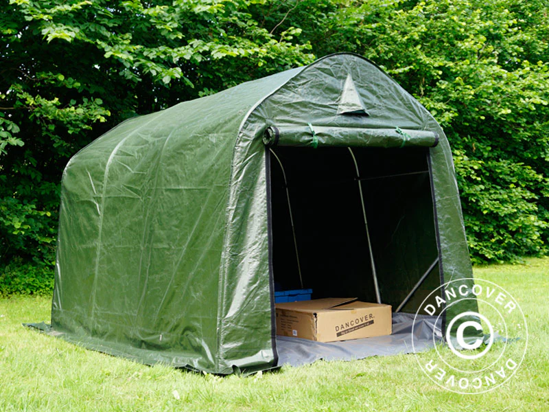 Oppbevaringstelt PRO 2x3x2m PE, med underlag, Grønn/Grå - Image 9