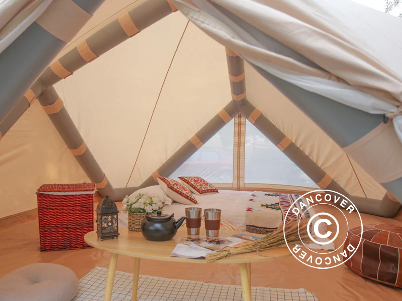 Oppblåsbart glampingtelt, TentZing®, 4x4m, 5 personer, Sand - Image 5