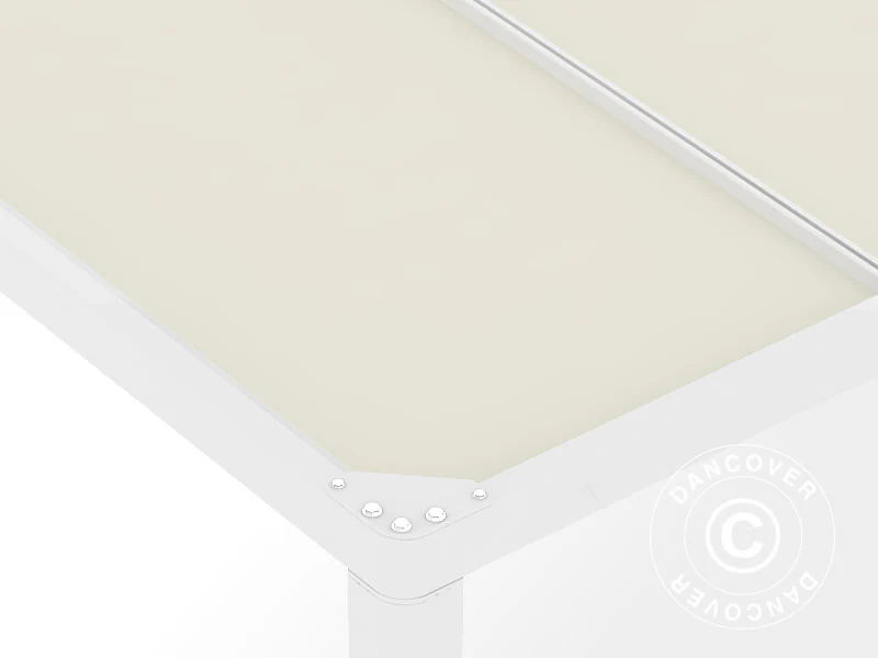 Pergola paviljong San Fernando, 3x3m, Hvit/Beige - Image 10