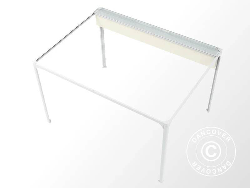 Pergola paviljong San Fernando, 3x3m, Hvit/Beige - Image 7