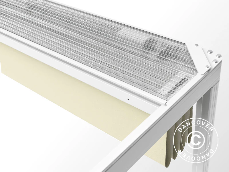 Pergola paviljong San Fernando, 3x3m, Hvit/Beige - Image 8