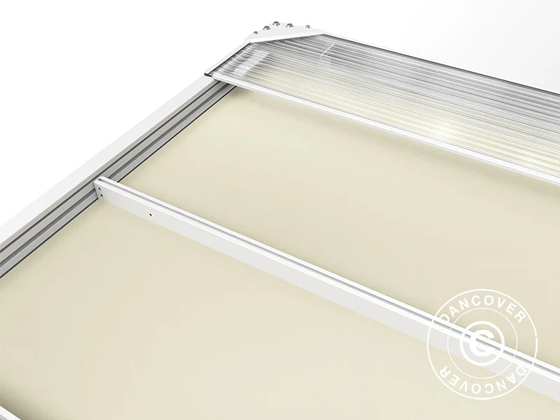 Pergola paviljong San Fernando, 3x3m, Hvit/Beige - Image 9