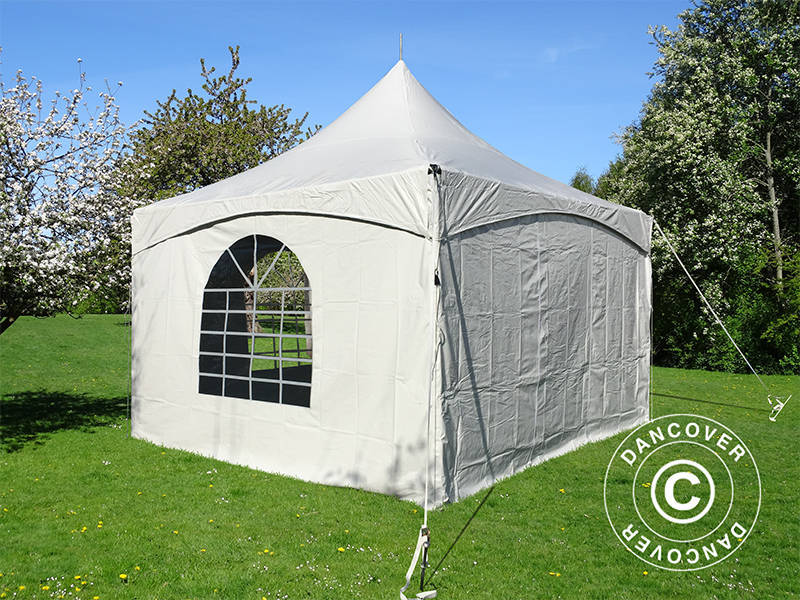 Pagoda partytelt PartyZone 3x3m, PVC, hvit - Image 3