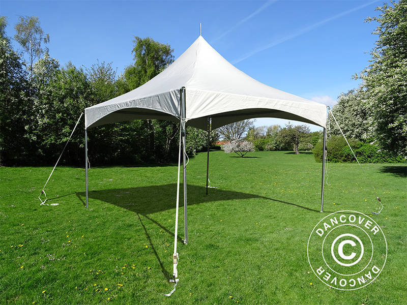 Pagoda partytelt PartyZone 3x3m, PVC, hvit - Image 4