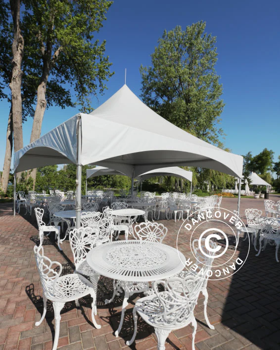 Pagoda partytelt PartyZone 4x4m, PVC, hvit - Image 2