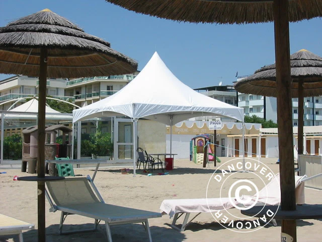 Pagoda partytelt PartyZone 4x4m, PVC, hvit - Image 3