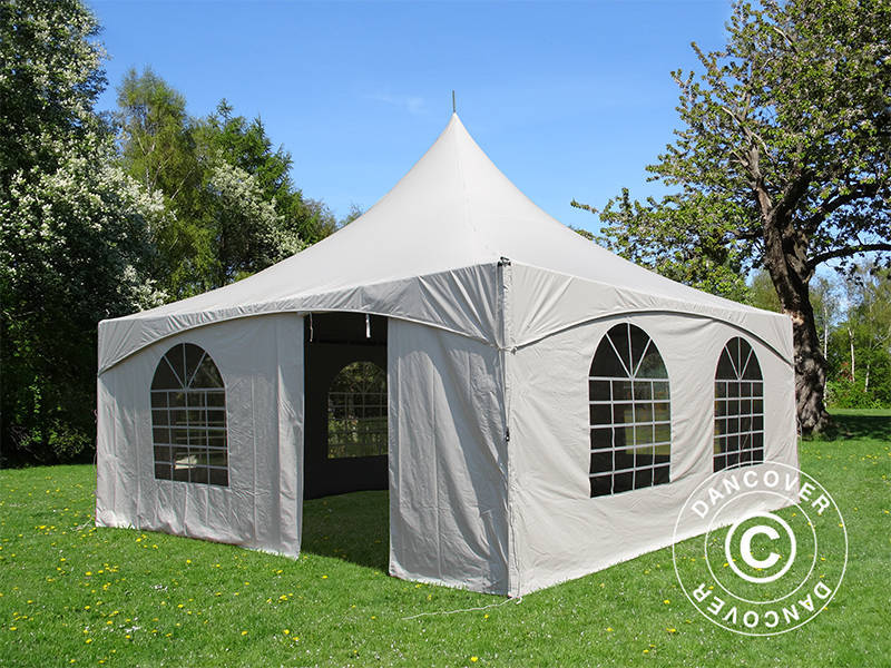 Pagoda partytelt PartyZone 5x5m, PVC, hvit - Image 2