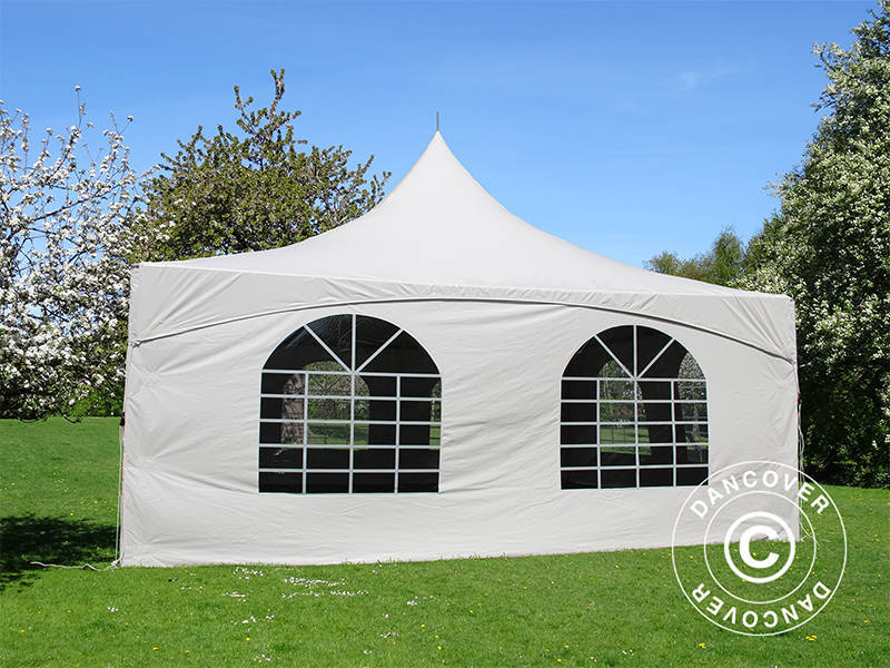 Pagoda partytelt PartyZone 5x5m, PVC, hvit - Image 4