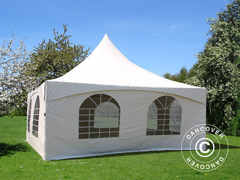 Pagoda partytelt PartyZone 5x5m, PVC, hvit - Image 6