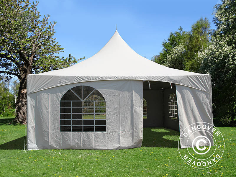 Pagoda partytelt PartyZone 5x5m, PVC, hvit - Image 8