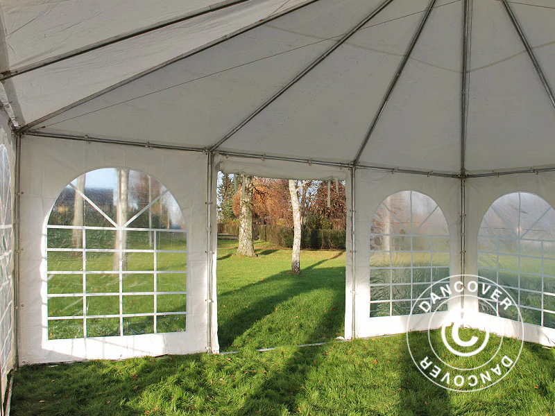 Pagode telt Exclusive 7x7m PVC, Hvit - Image 10