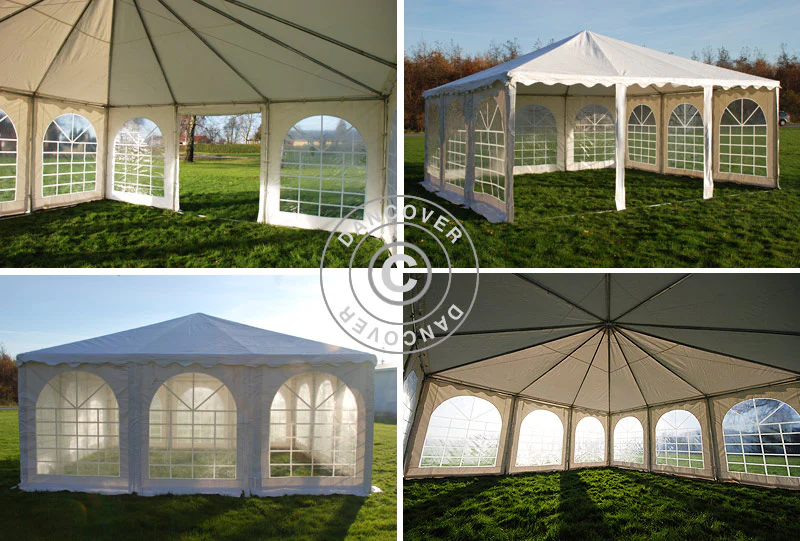 Pagode telt Exclusive 7x7m PVC, Hvit - Image 13
