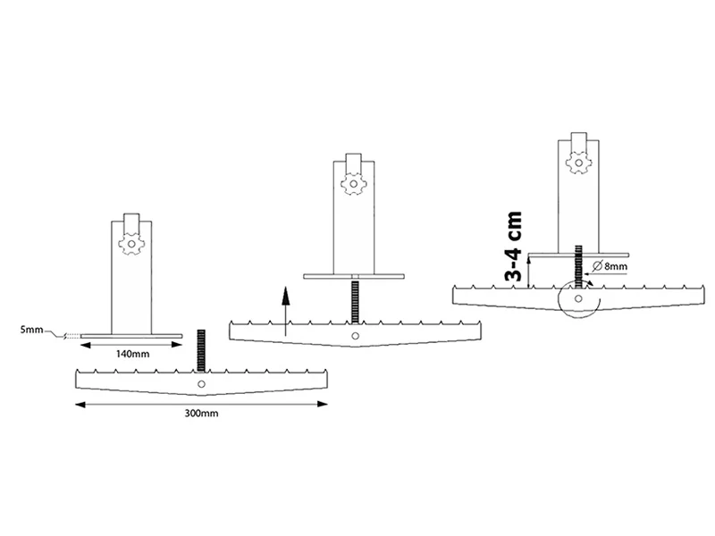 Parasoll base for tre terrasse, Svart - Image 10