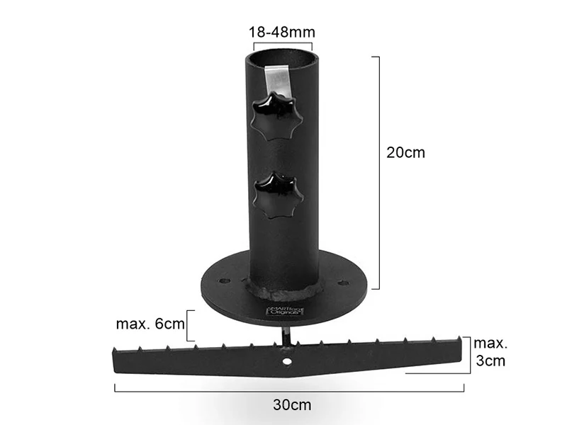 Parasoll base for tre terrasse, Svart - Image 11