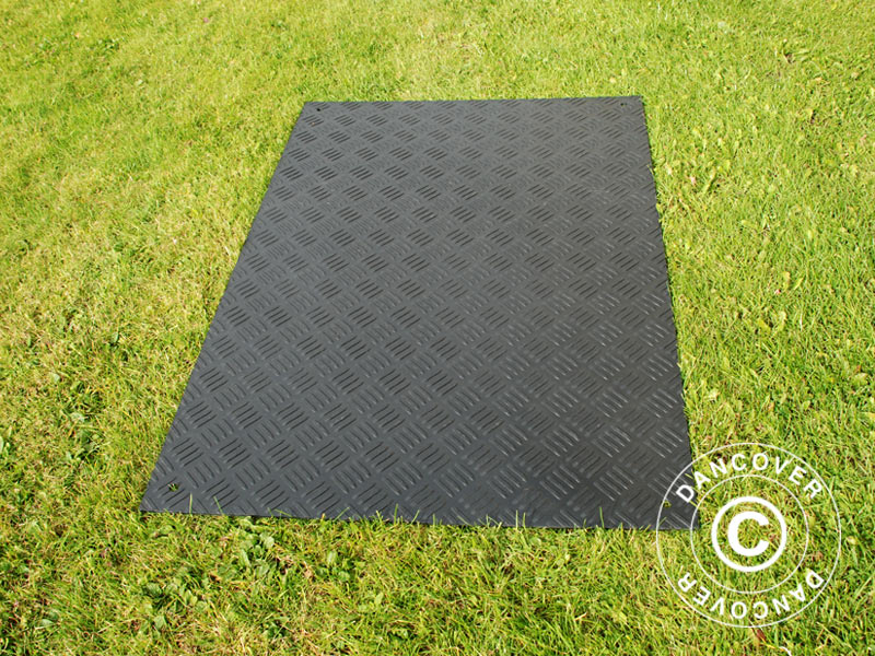 Partygulv og beskyttelsesmatte, 0,96 m², 80x120x0,6cm, svart, 1 stk. - Image 2
