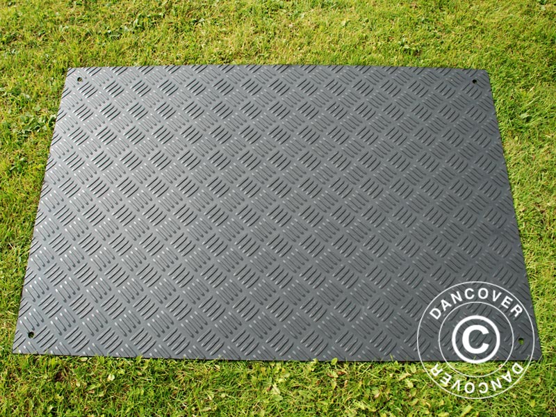 Partygulv og beskyttelsesmatte, 0,96 m², 80x120x0,6cm, svart, 1 stk. - Image 3