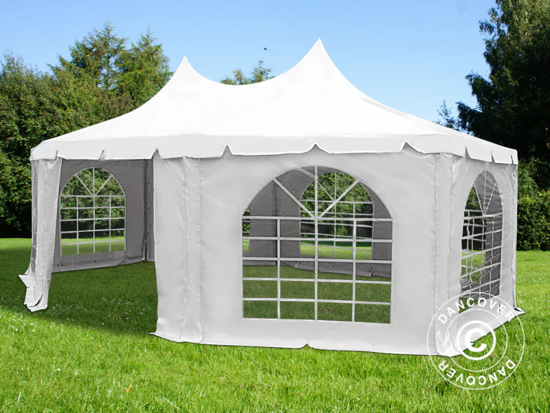 Partytelt Elegance PRO, åttekantet 6,8x5m, PVC - Image 3
