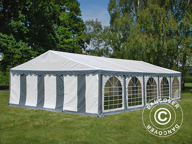 Partytelt Exclusive 5x12m PVC 900, Grå/Hvit - Image 2