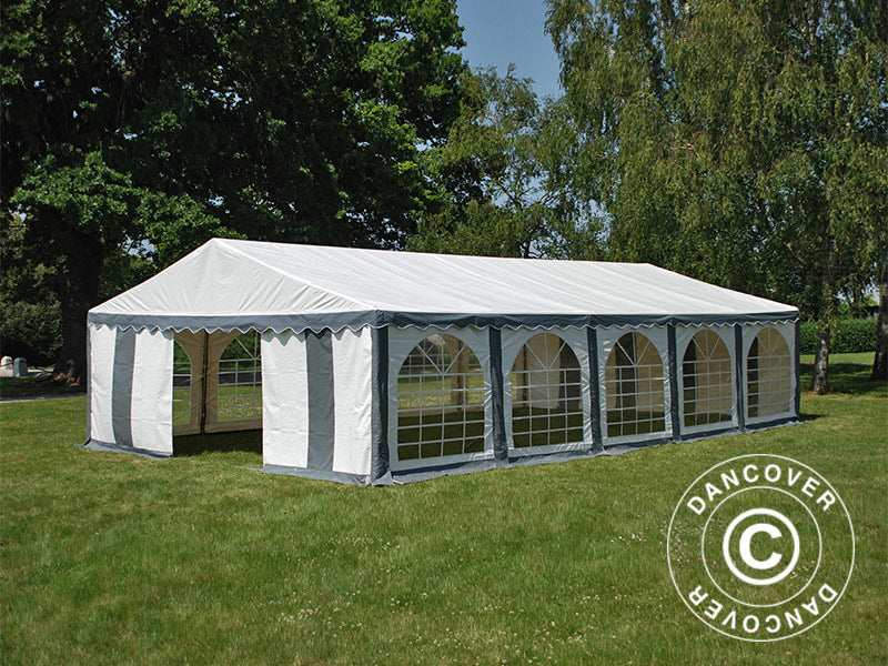 Partytelt Exclusive 6x10m PVC 900, Grå/Hvit - Image 8