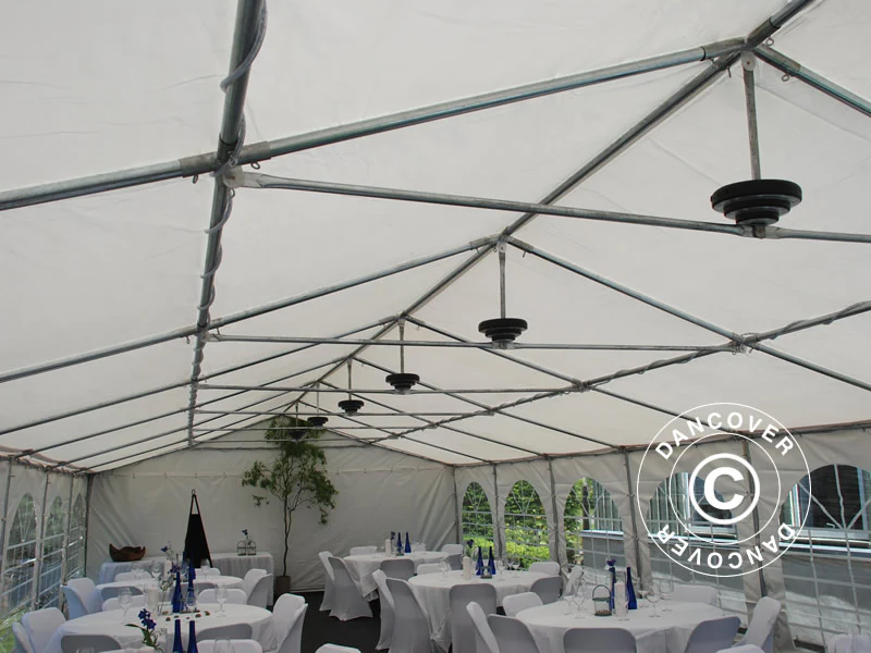 Partytelt Exclusive 6x12m PVC 900, "Arched", Hvit - Image 10