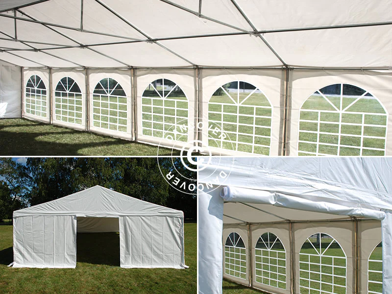 Partytelt Exclusive 6x12m PVC 900, "Arched", Hvit - Image 12
