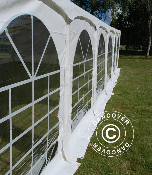 Partytelt Exclusive 6x12m PVC 900, "Arched", Hvit - Image 13