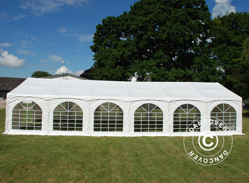 Partytelt Exclusive 6x12m PVC 900, "Arched", Hvit - Image 2