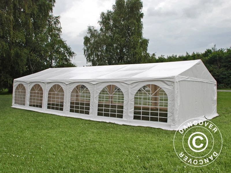Partytelt Exclusive 6x12m PVC 900, "Arched", Hvit - Image 6
