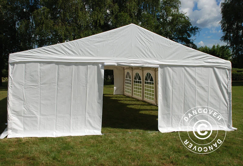 Partytelt Exclusive 6x12m PVC 900, "Arched", Hvit - Image 9
