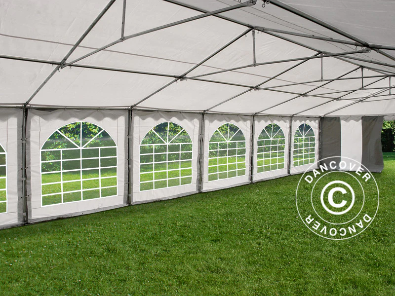 Partytelt Exclusive 6x12m PVC 900, Grå/Hvit - Image 8