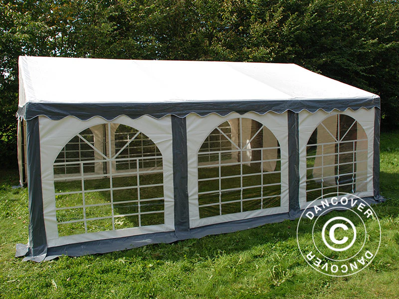 Partytelt Original 3x6m PVC 900, Grå/Hvit - Image 3