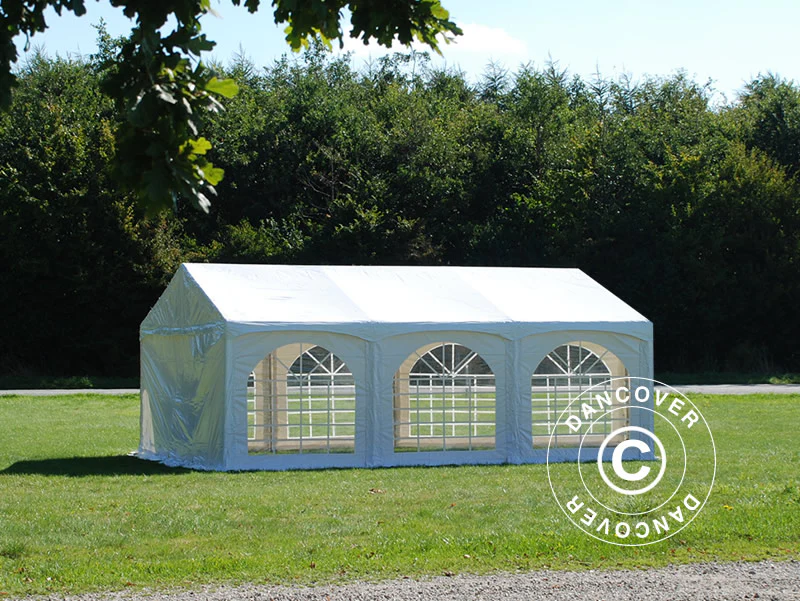 Partytelt Original 4x6m PVC 900, "Arched", Hvit - Image 6