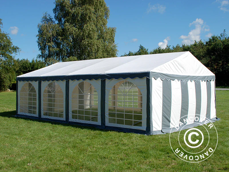 Partytelt Original 4x8m PVC 900, Grå/Hvit - Image 6