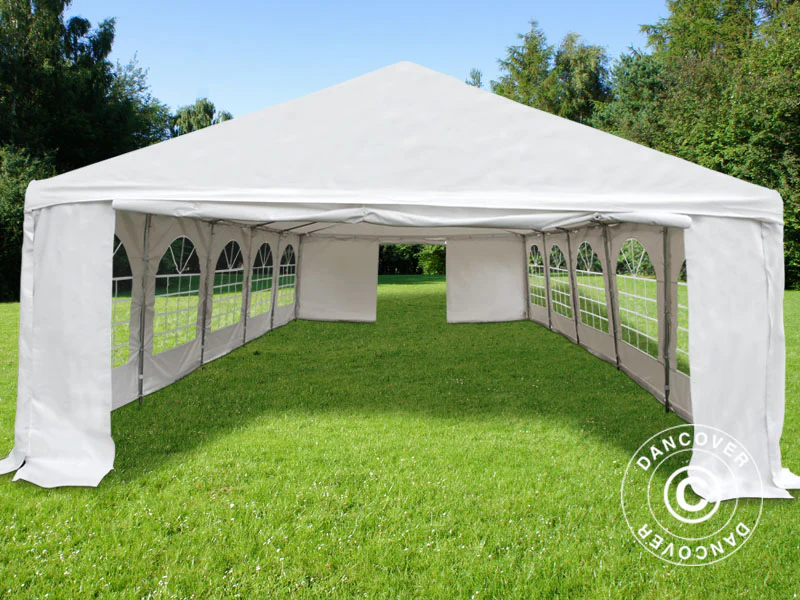 Partytelt Original 5x10m PVC 900, "Arched", Hvit - Image 5