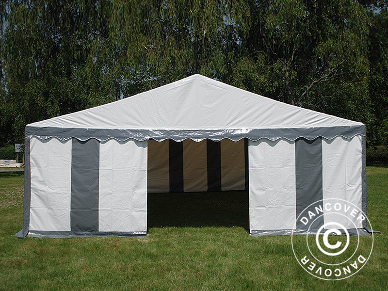 Partytelt Original 5x10m PVC 900, Grå/Hvit - Image 10