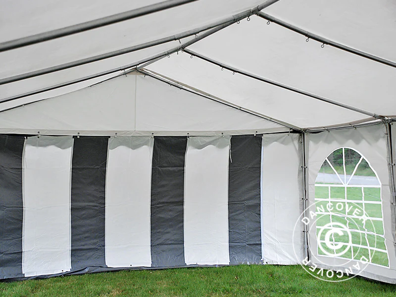 Partytelt Original 5x10m PVC 900, Grå/Hvit - Image 11