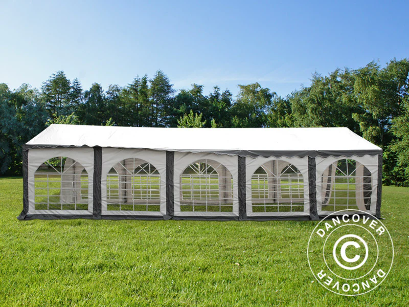 Partytelt Original 5x10m PVC 900, Grå/Hvit - Image 12