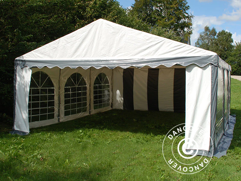 Partytelt Original 5x6m PVC 900, Grå/Hvit - Image 11