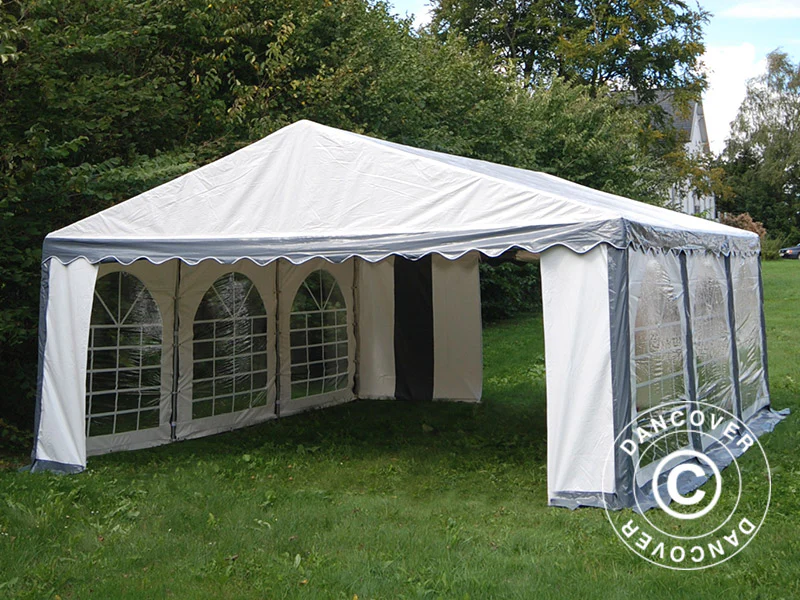 Partytelt Original 5x6m PVC 900, Grå/Hvit - Image 4