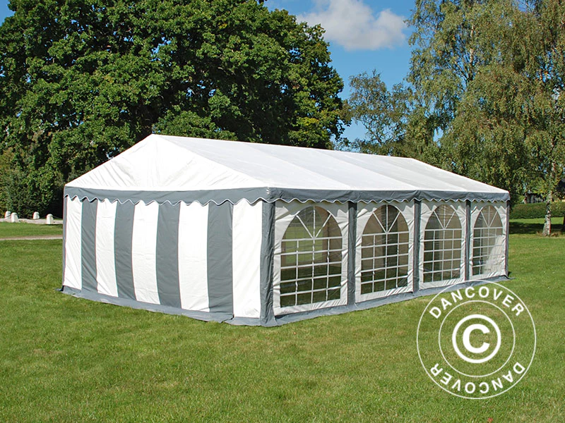 Partytelt Original 5x8m PVC 900, Grå/Hvit - Image 12