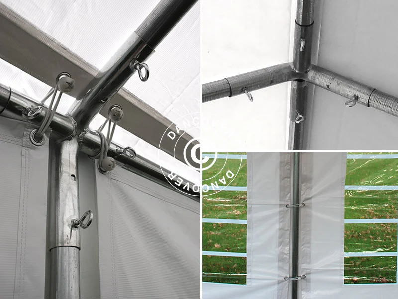 Partytelt Original 5x8m PVC 900, Grå/Hvit - Image 16