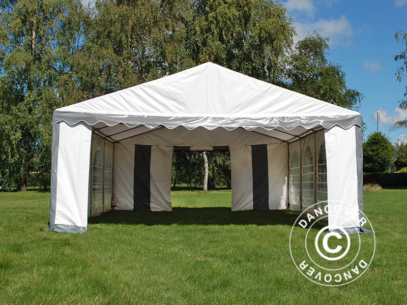 Partytelt Original 5x8m PVC 900, Grå/Hvit - Image 2