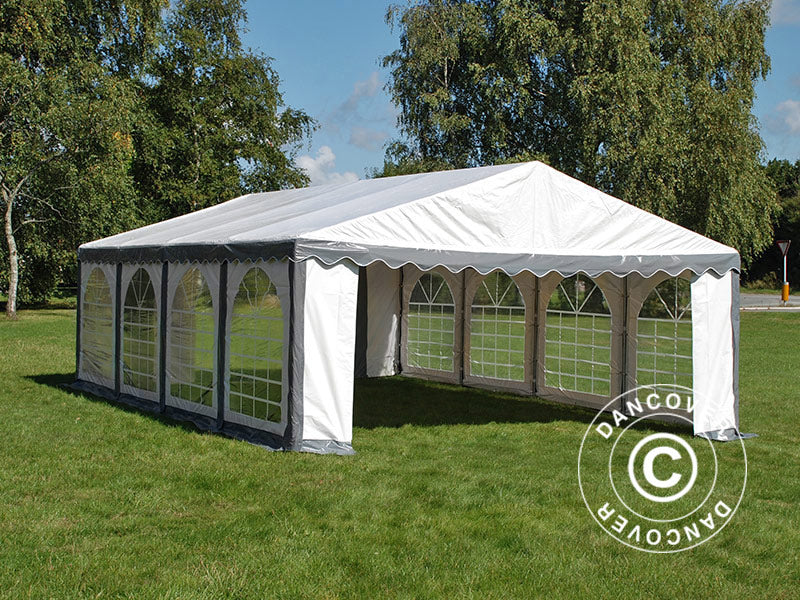 Partytelt Original 5x8m PVC 900, Grå/Hvit - Image 3
