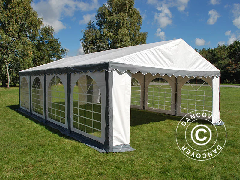 Partytelt Original 5x8m PVC 900, Grå/Hvit - Image 5