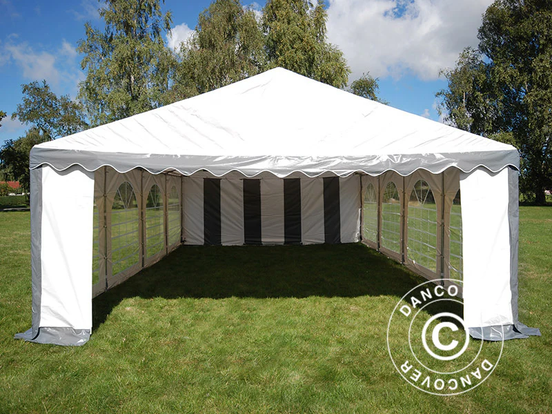 Partytelt Original 5x8m PVC 900, Grå/Hvit - Image 6